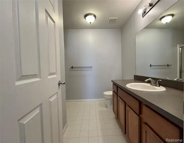Updated bathroom at the listing